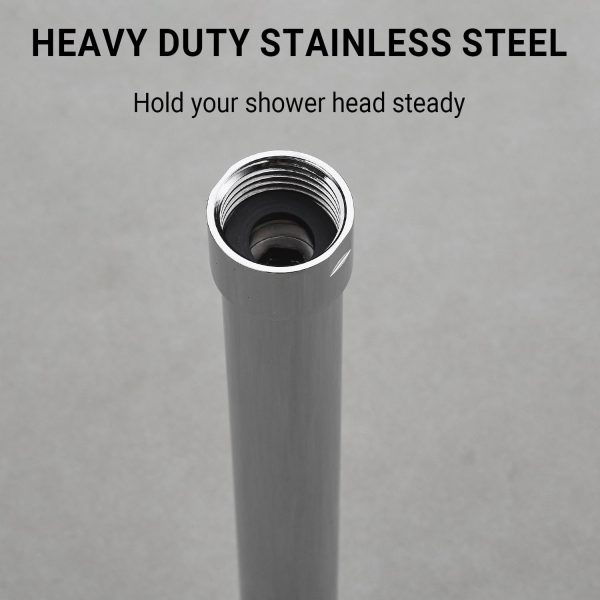 HOMYEP Shower Arm Extender Stainless Steel Chrome Finish-2
