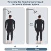 BRIGHT SHOWERS Shower Arm Extension Chrome Stainless Steel-5