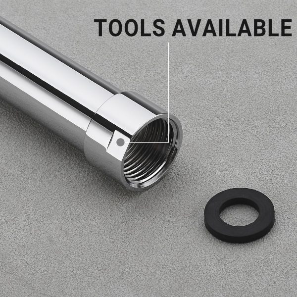 HOMYEP Shower Arm Extender Stainless Steel Chrome Finish-3