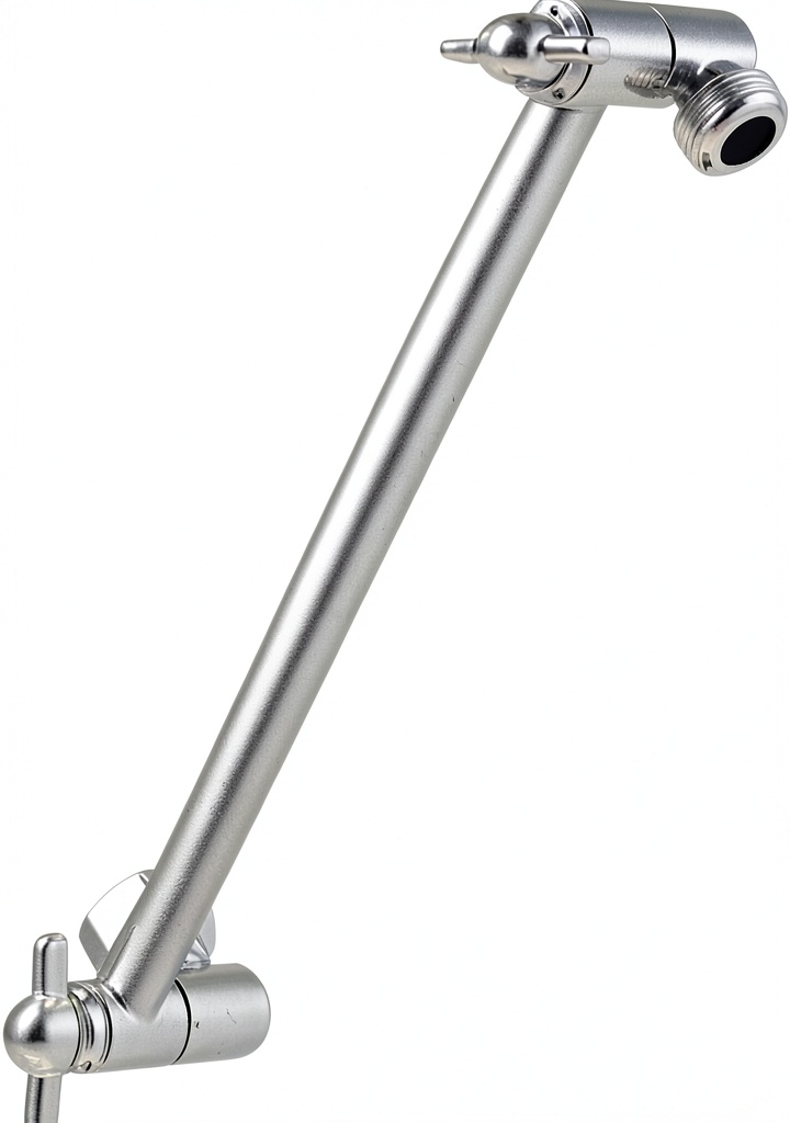 Installing Delta Chrome Shower Arm on a bathroom wall