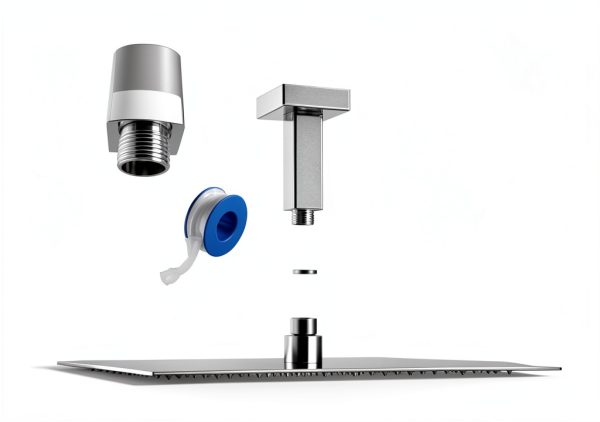Lordear Ceiling Mount Shower Arm Stainless Steel Modern-3