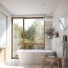 Hibbent Shower Arm Extension Adjustable Height Chrome Finish-6