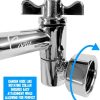 Shower Arm Extender Coeur Designs Chrome 16 Inch-4