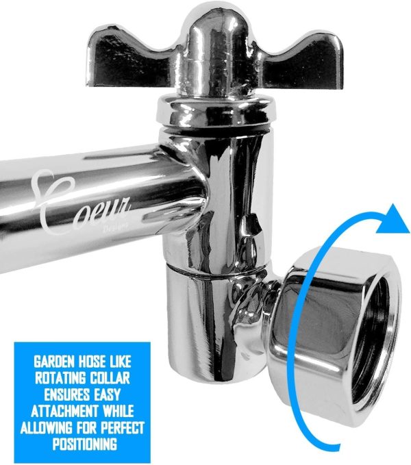 Shower Arm Extender Coeur Designs Chrome 16 Inch-4
