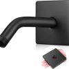 Lounsweer Black Shower Arm Flange Stainless Steel Wall Mount-0