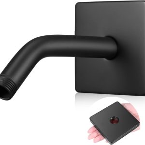 Lounsweer Black Shower Arm Flange Stainless Steel Wall Mount-0