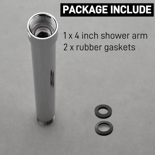 HOMYEP Shower Arm Extender Stainless Steel Chrome Finish-7