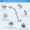 Hibbent Shower Arm Extension Adjustable Height Chrome Finish-1