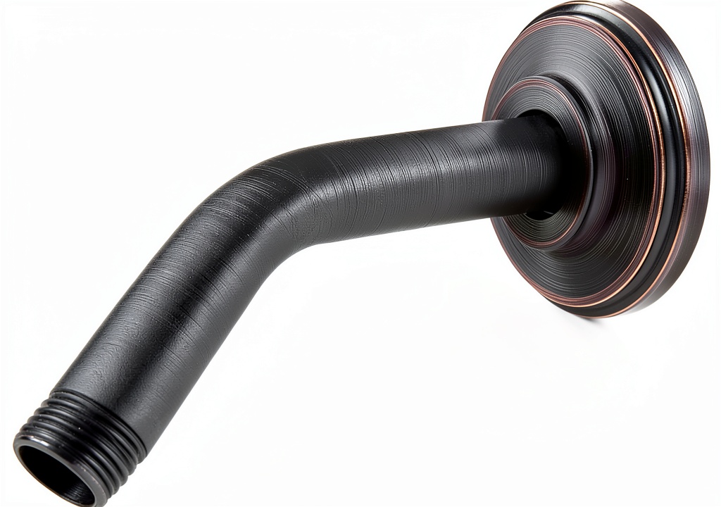 Installing DIKUROOMS oil rubbed bronze shower arm on a bathroom wall