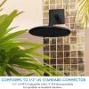 Lounsweer Black Shower Arm Flange Stainless Steel Wall Mount-5