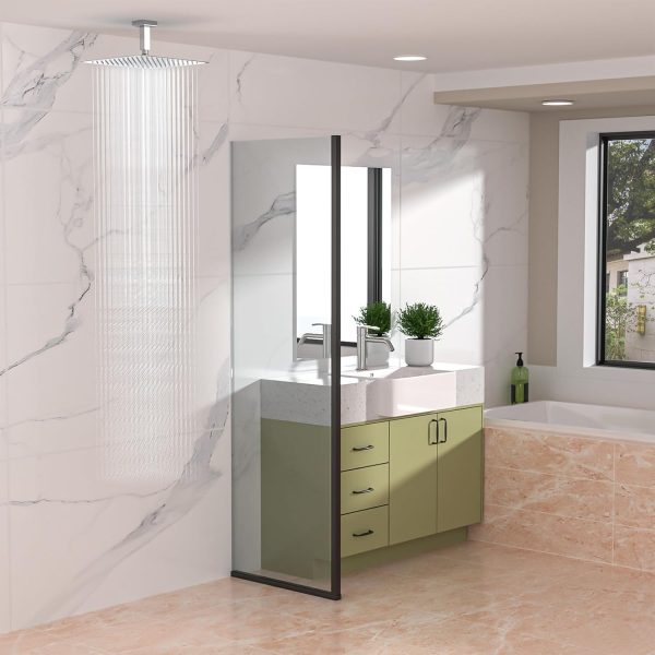 Lordear Ceiling Mount Shower Arm Stainless Steel Modern-1