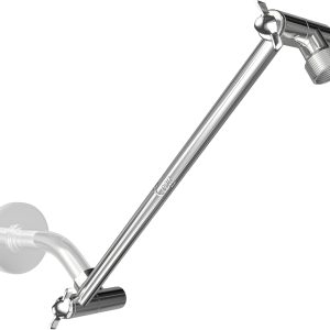 Shower Arm Extender Coeur Designs Chrome 16 Inch-0