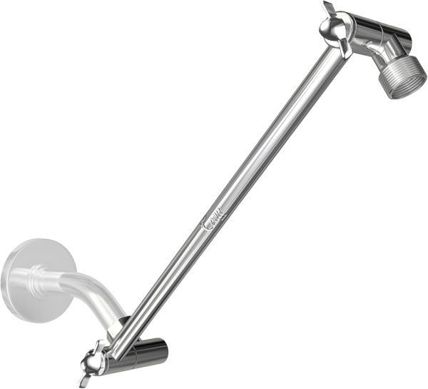 Shower Arm Extender Coeur Designs Chrome 16 Inch-0