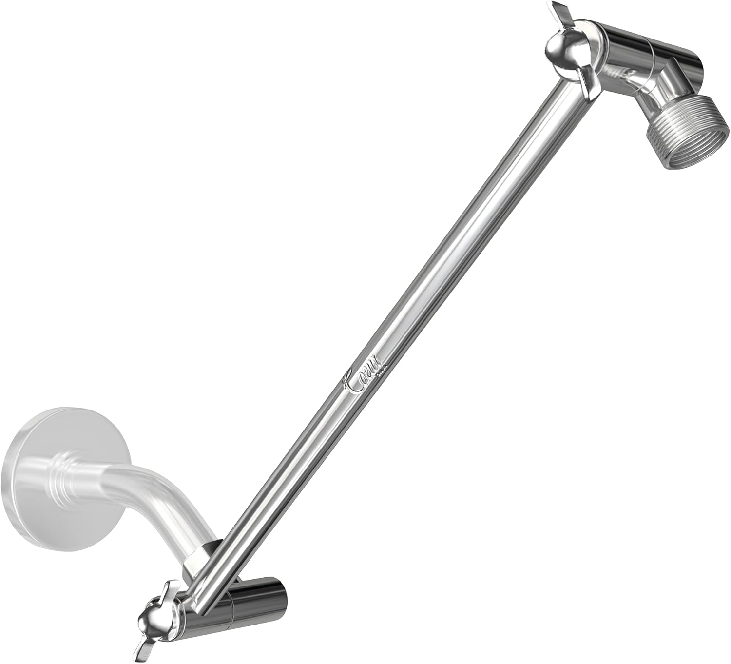 Installing Coeur Designs shower arm extender in a modern bathroom