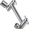 Brass Shower Arm Extension Adjustable Chrome BRIGHT SHOWERS-0