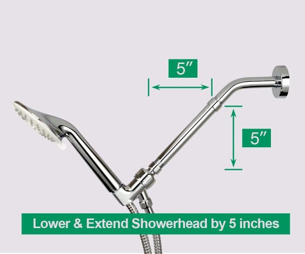 Shower Extender Purelux Polished Chrome-1