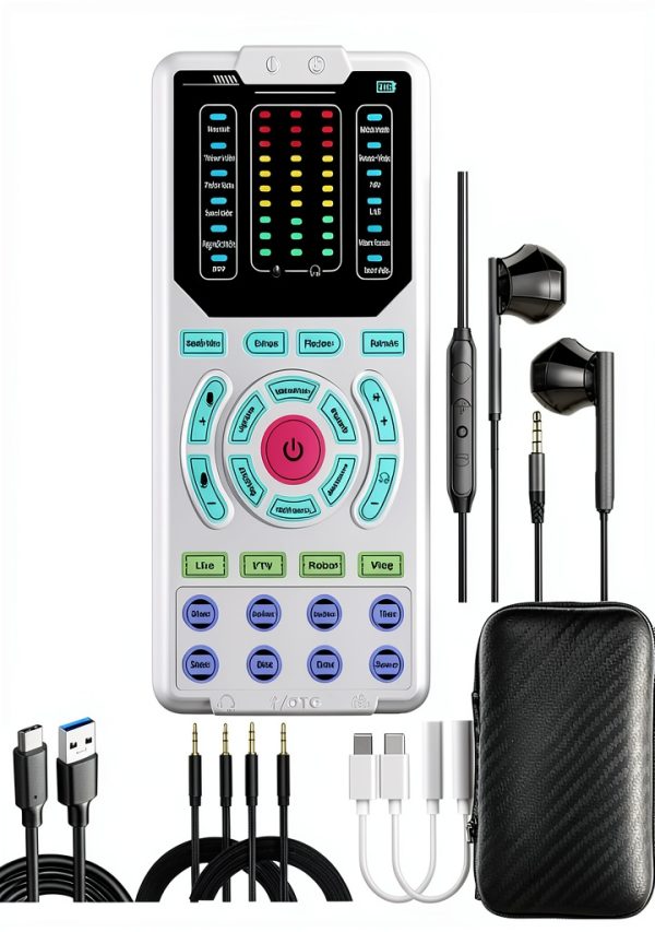 DIANMO G9 Voice Changer USB Audio Mixer for Streaming and Karaoke 16-0