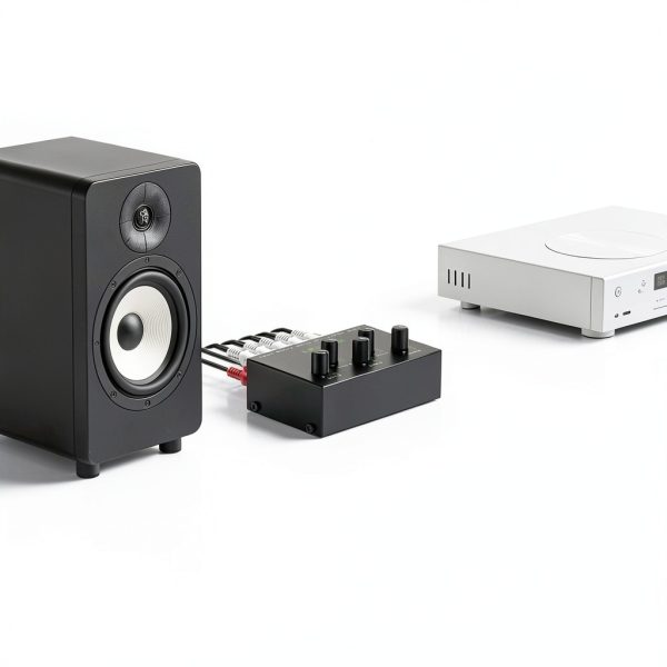 Active Audio Mixer 4‑Channel with Gold RCA and Master Volume-5