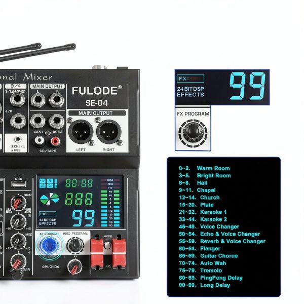 Pioneer 4-Channel DJ Mixer with Wireless Mic System-2
