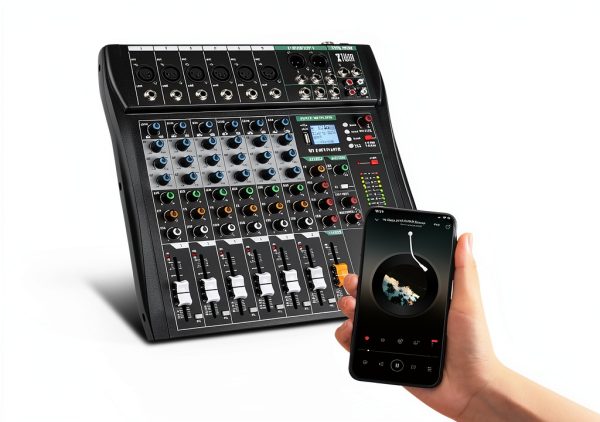 CT Audio Mixer CT60 6-Channel Bluetooth DJ Mixer with Phantom Power-3