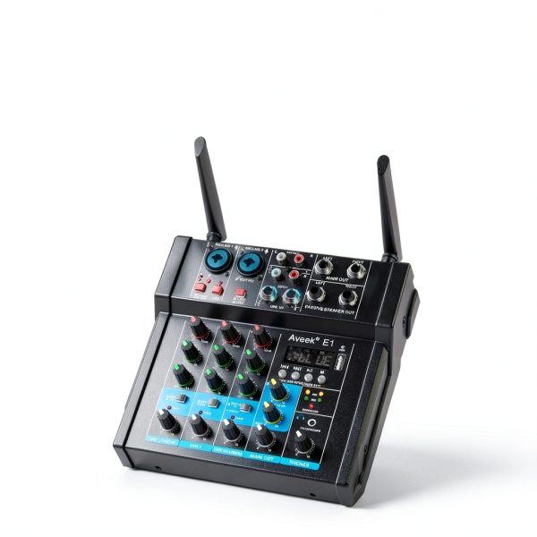 4 Channel Pro Mixer Audio with Built-In Power Amplifier-7