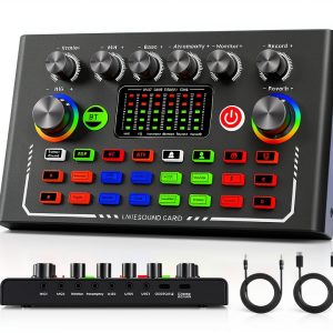 Facmogu F009 Live Sound Card Audio Mixer-0