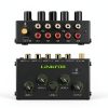Active Audio Mixer 4‑Channel with Gold RCA and Master Volume-1