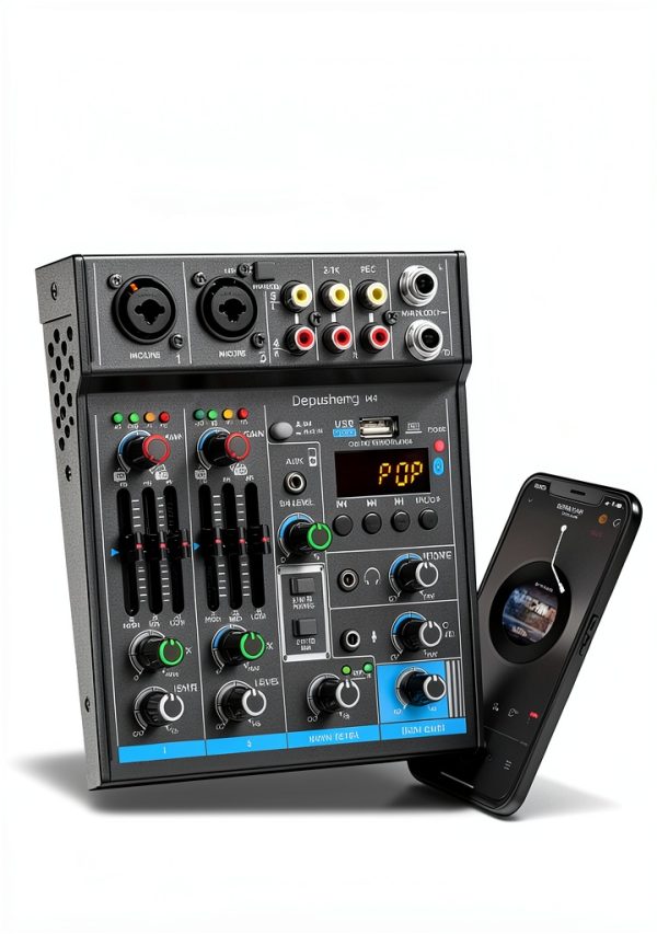 Wireless DJ Mixer for iOS Android Smartphones M4-5