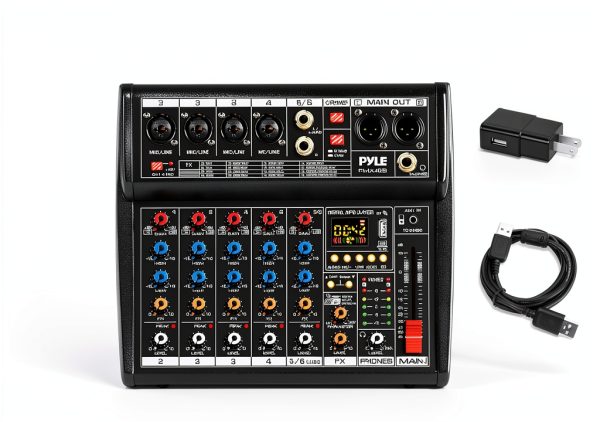 Pyle DJ Mixer PMX466 Metal Chassis with 16 Effects for DJs-7