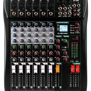 CT Audio Mixer CT60 6-Channel Bluetooth DJ Mixer with Phantom Power-0