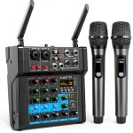 4 Channel Pro Mixer Audio with Built-In Power Amplifier-0