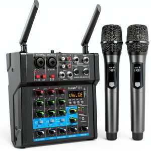 4 Channel Pro Mixer Audio with Built-In Power Amplifier-0