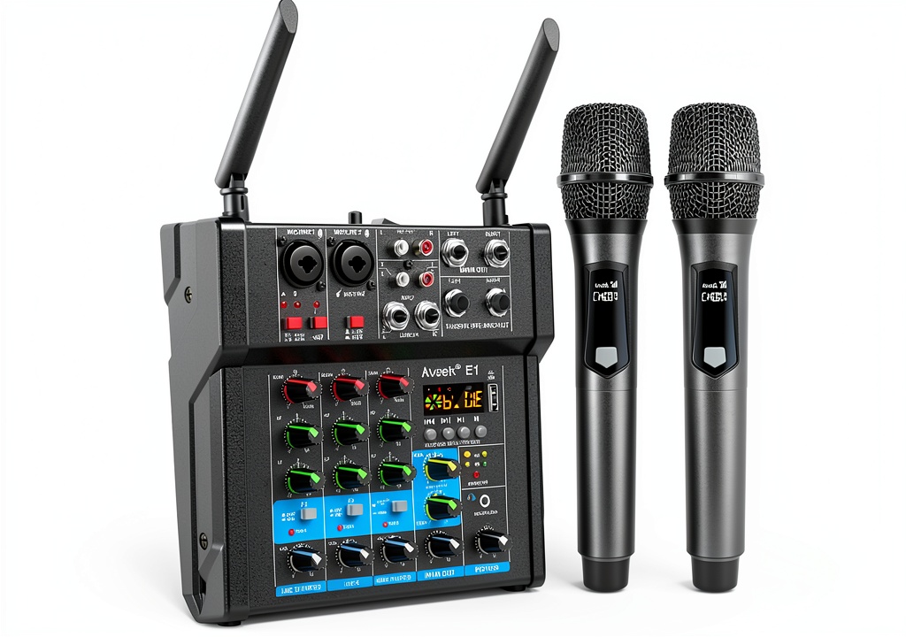 4 Channel Pro Mixer Audio with Built-In Power Amplifier