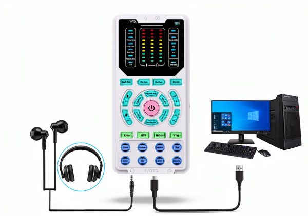 DIANMO G9 Voice Changer USB Audio Mixer for Streaming and Karaoke 16-7