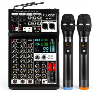 Pioneer 4-Channel DJ Mixer with Wireless Mic System-0