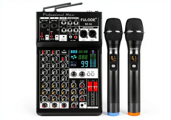 Pioneer 4-Channel DJ Mixer with Wireless Mic System-0