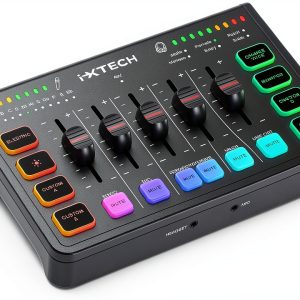 IX-MI Gaming Audio Mixer Black USB with RGB-0