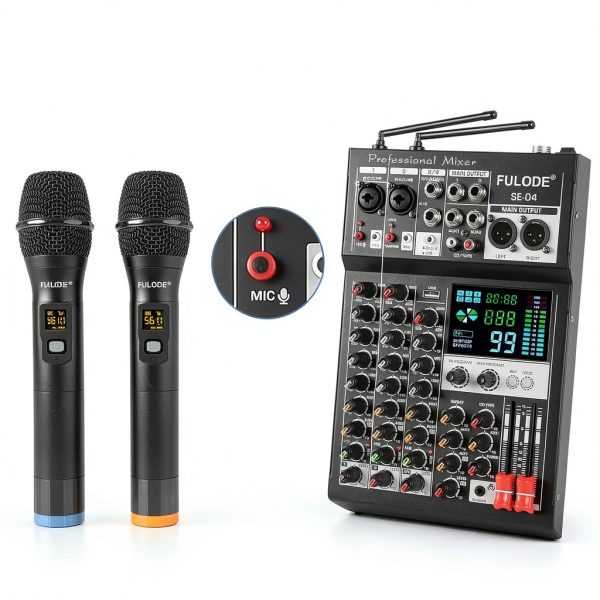 Pioneer 4-Channel DJ Mixer with Wireless Mic System-3