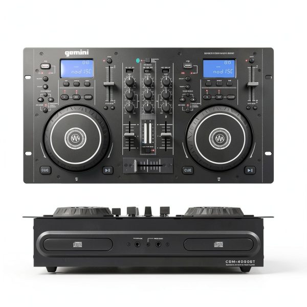 Gemini CDM-4000BT All-In-One DJ Mixer with Bluetooth Dual USB CD Decks-7