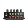 Active Audio Mixer 4‑Channel with Gold RCA and Master Volume-2
