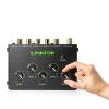 Active Audio Mixer 4‑Channel with Gold RCA and Master Volume-3