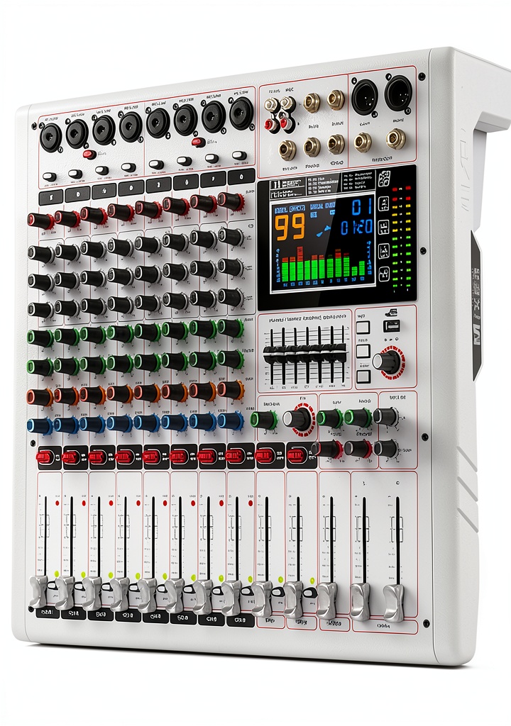 DJ Mixer Professional Mixing System GF8 with LCD color screen