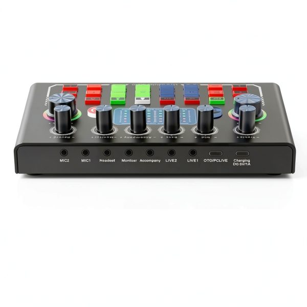 Facmogu F009 Live Sound Card Audio Mixer-3