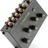Active Audio Mixer 4‑Channel with Gold RCA and Master Volume-0