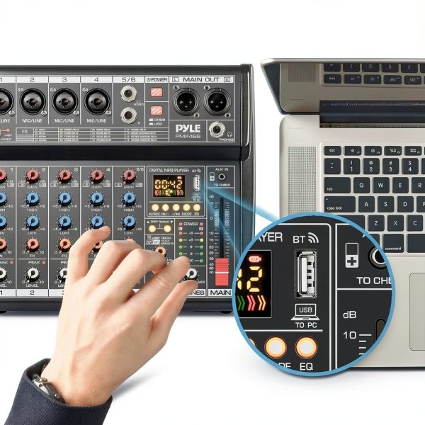 Pyle DJ Mixer PMX466 Metal Chassis with 16 Effects for DJs-4