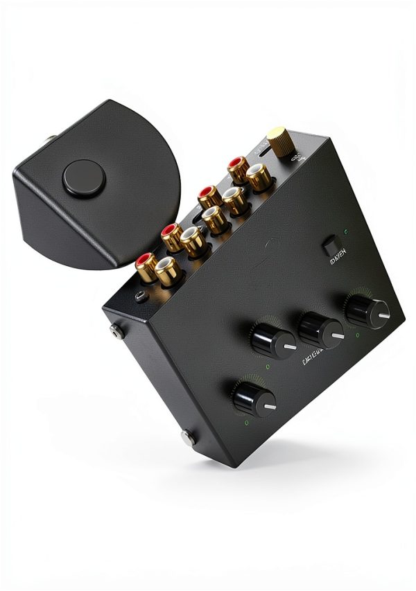 Active Audio Mixer 4‑Channel with Gold RCA and Master Volume-7