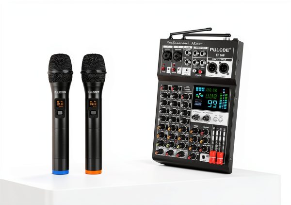 Pioneer 4-Channel DJ Mixer with Wireless Mic System-8