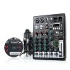 Z4 DJ Mixer 4-Channel Audio Mixer with 48V Phantom Power and Bluetooth-4