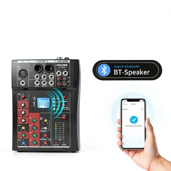 DJ Mixer CT Ultra Thin Bluetooth 8 Channel Audio Display-2