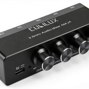 Cubilux P26 Mini Audio Mixer 4‑in‑1 Aluminum USB‑C Powered 4‑Channel-0